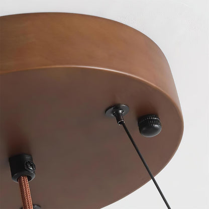 Sculptural Ambience Travertine Dome Pendant Lamp