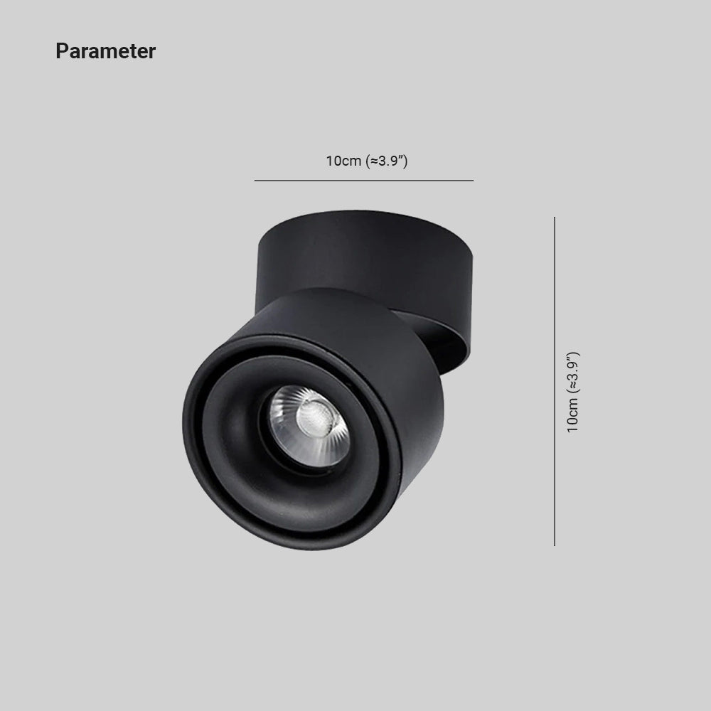 Adjustable Head Ceiling Spotlight Circular Flush Mount