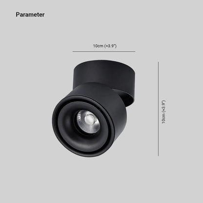 Adjustable Head Ceiling Spotlight Circular Flush Mount