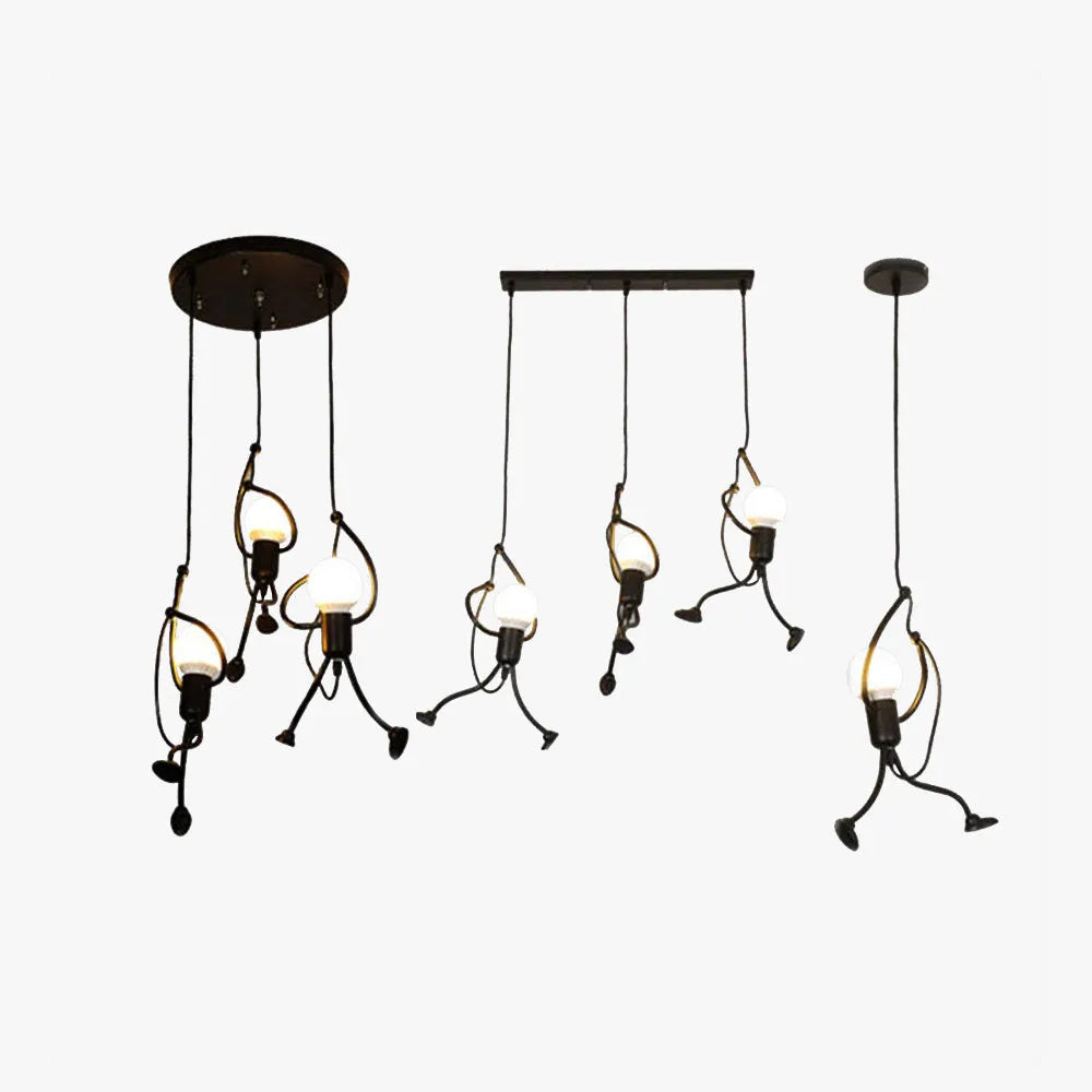 Modern Retro Black Pendant Light For Living Rooms Cozy