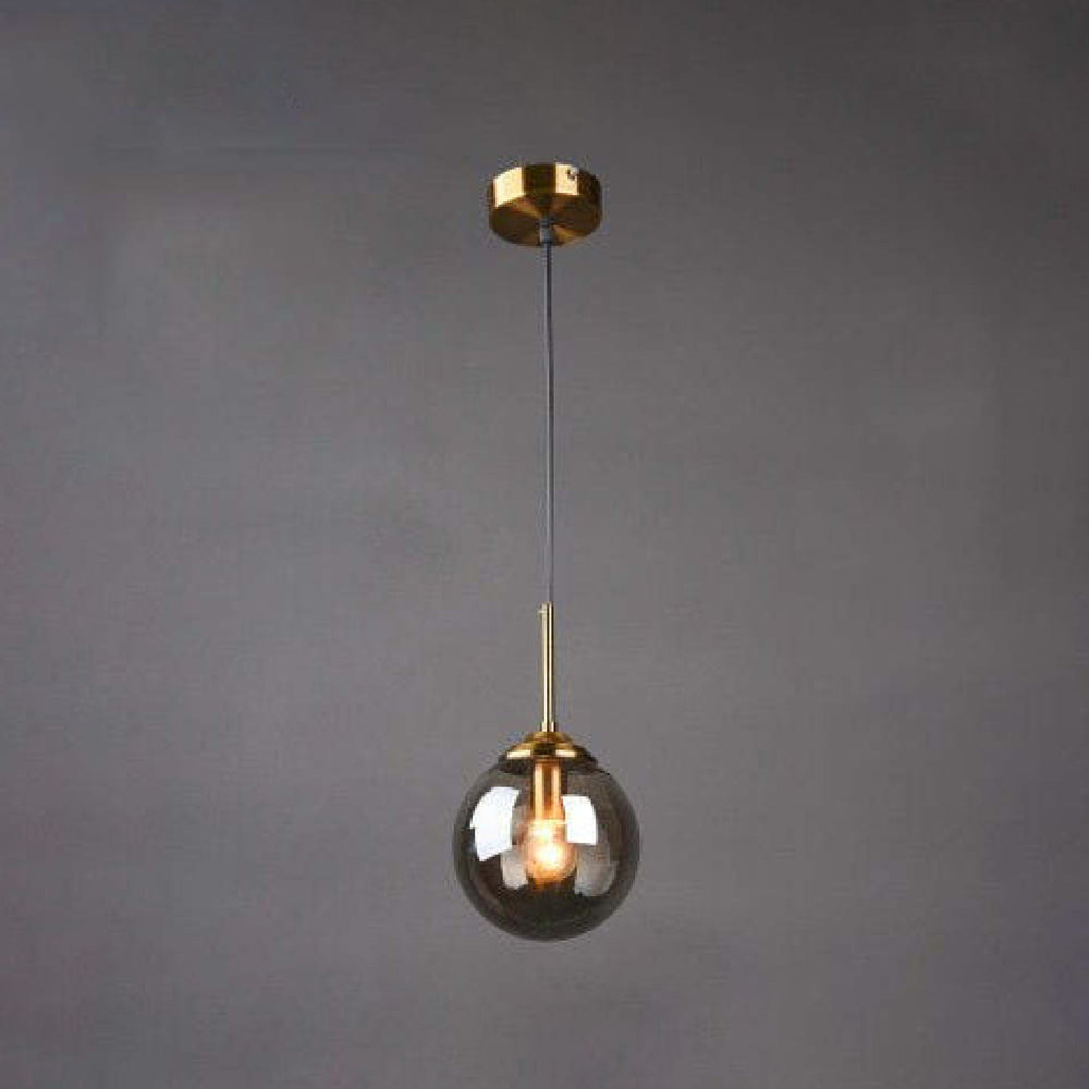 Smoke Amber Elegant Ambience Art Glass Bubble Pendant Light