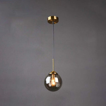 Smoke Amber Elegant Ambience Art Glass Bubble Pendant Light