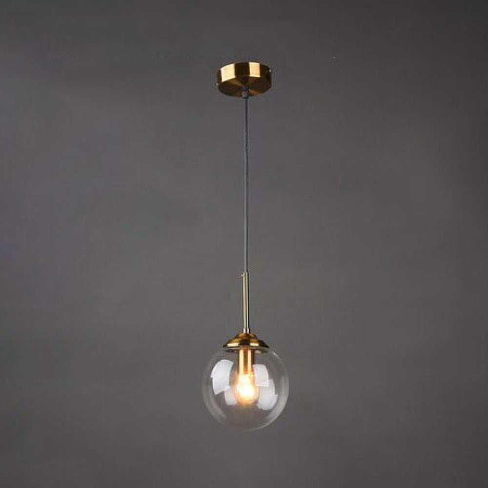 Smoke Amber Elegant Ambience Art Glass Bubble Pendant Light