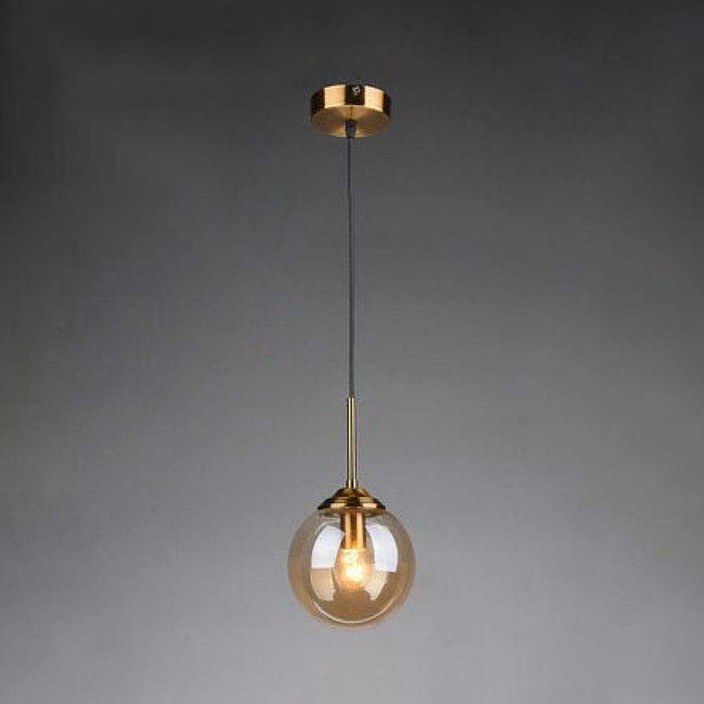 Smoke Amber Elegant Ambience Art Glass Bubble Pendant Light