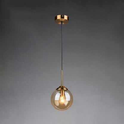 Smoke Amber Elegant Ambience Art Glass Bubble Pendant Light