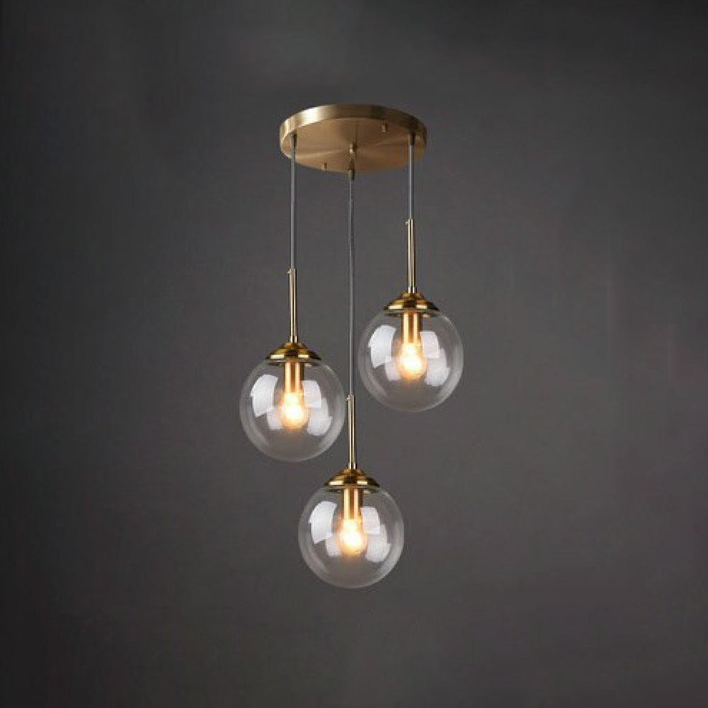 Smoke Amber Elegant Ambience Art Glass Bubble Pendant Light
