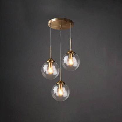 Smoke Amber Elegant Ambience Art Glass Bubble Pendant Light