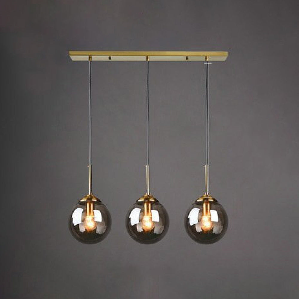 Smoke Amber Elegant Ambience Art Glass Bubble Pendant Light