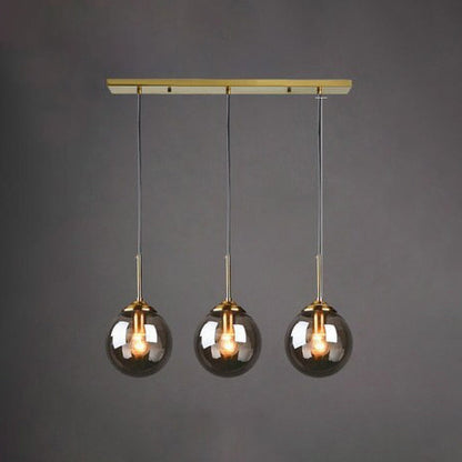 Smoke Amber Elegant Ambience Art Glass Bubble Pendant Light