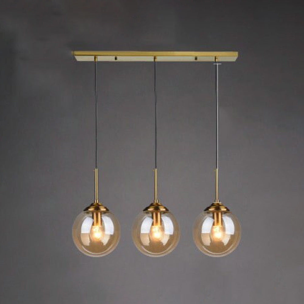 Smoke Amber Elegant Ambience Art Glass Bubble Pendant Light