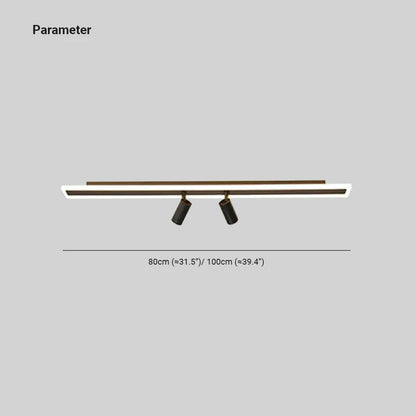 Minimalist Matte Black Double Linear Ceiling Spotlight