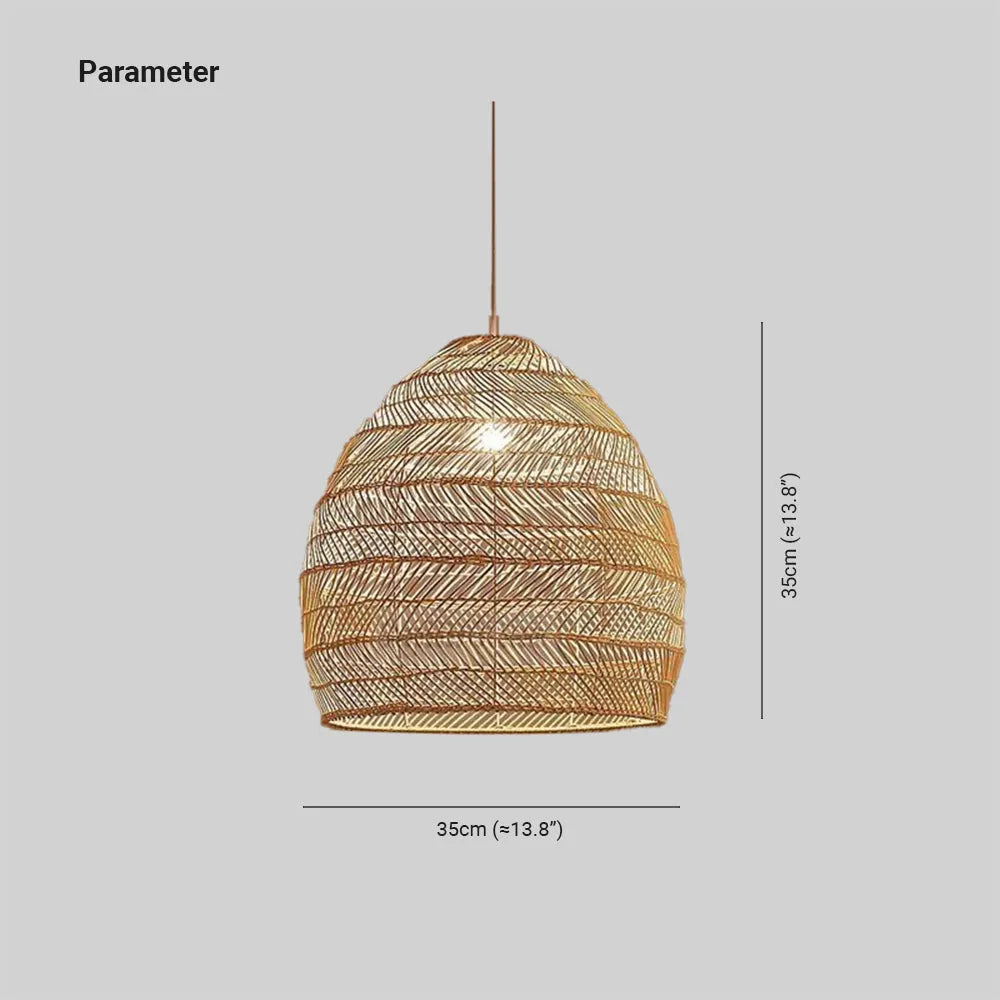 Natural Warmth Handcrafted Bamboo Rattan Pendant Light