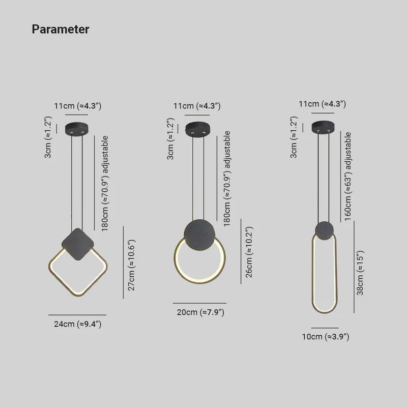 Smart Dimmable LED Pendant Light Fixture for Premium Living Room