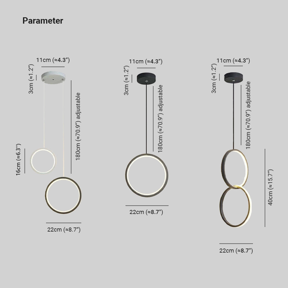 Smart Dimmable LED Pendant Light Fixture for Premium Living Room