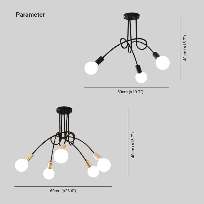 Metal Linear NovaLine Ceiling Curve Light For Living And Dining Rooms