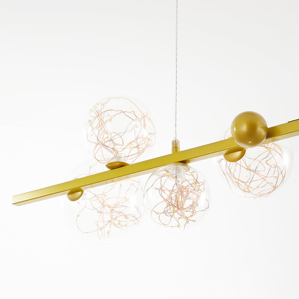 Warm Glow Glass Art Deco Pendant Light