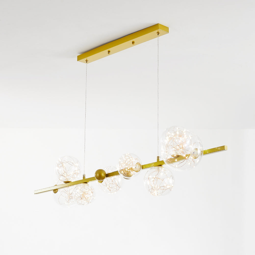 Warm Glow Glass Art Deco Pendant Light