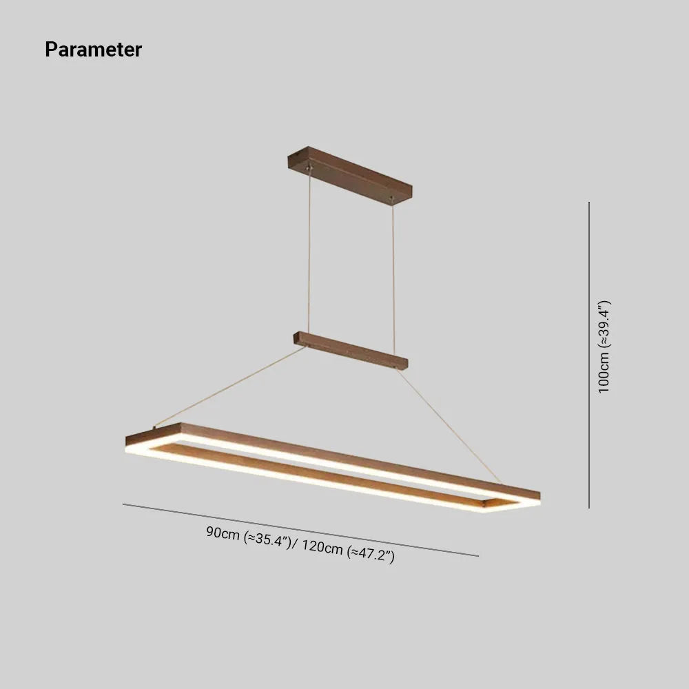 Ambient Glow Modern Rectangular Pendant Light