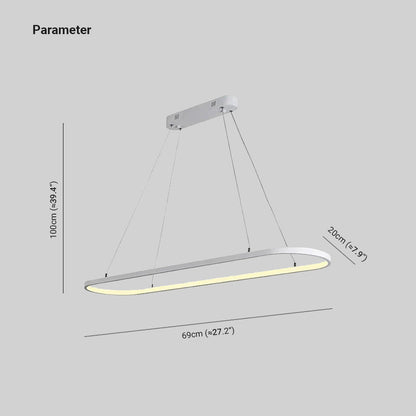 Minimalist Oval Pendant Light Featuring Warm Glow