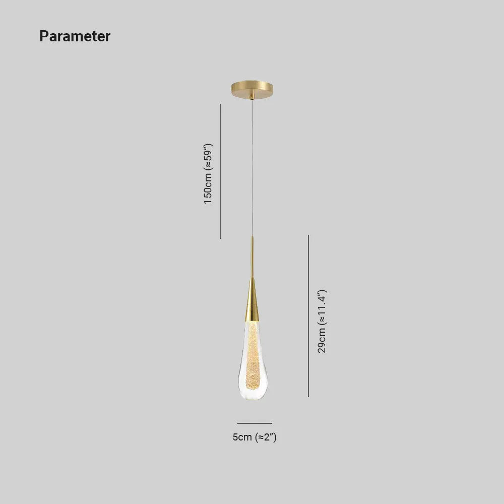 Ambient Glow Gold Crystal Pendant Light