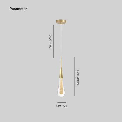 Ambient Glow Gold Crystal Pendant Light
