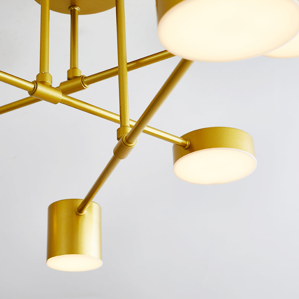 Three Colour Temperatures Six Head LED Flush Ceiling Light