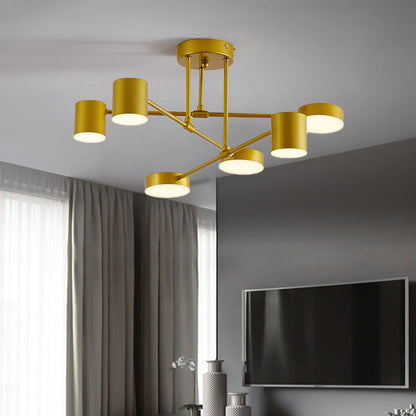 Three Colour Temperatures Six Head LED Flush Ceiling Light