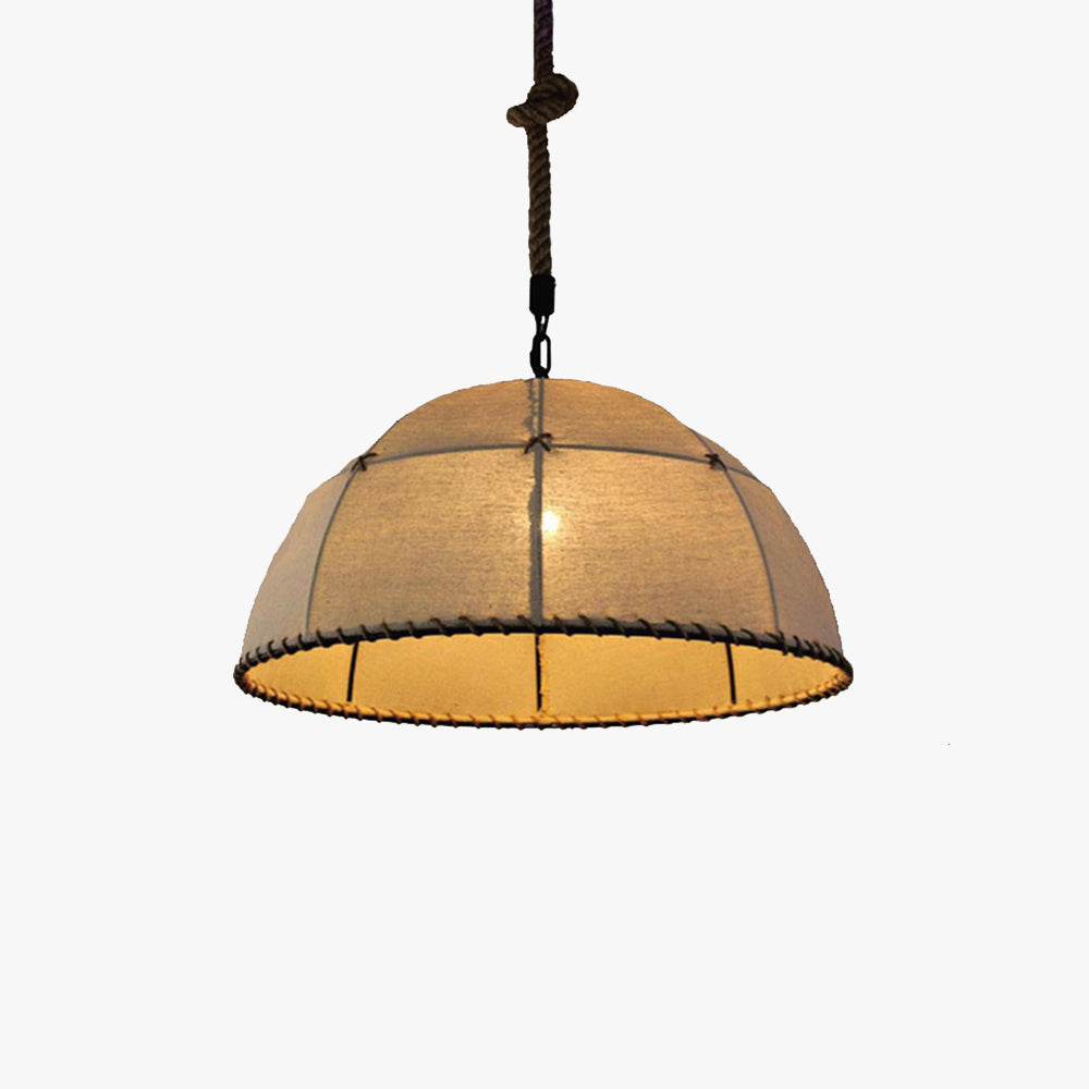 Industrial Metal Rope Accents With LED Pendant Light