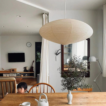 Soft Ambient Glow Washi Paper Pendant Light