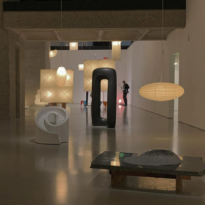 Soft Ambient Glow Washi Paper Pendant Light