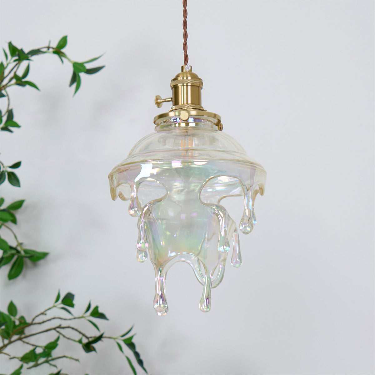 Ambient Glow Iridescent Pendant Lamp For Water Drop