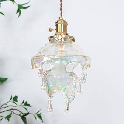 Ambient Glow Iridescent Pendant Lamp For Water Drop