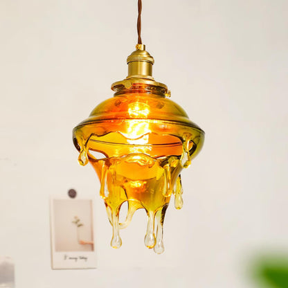 Ambient Glow Iridescent Pendant Lamp For Water Drop