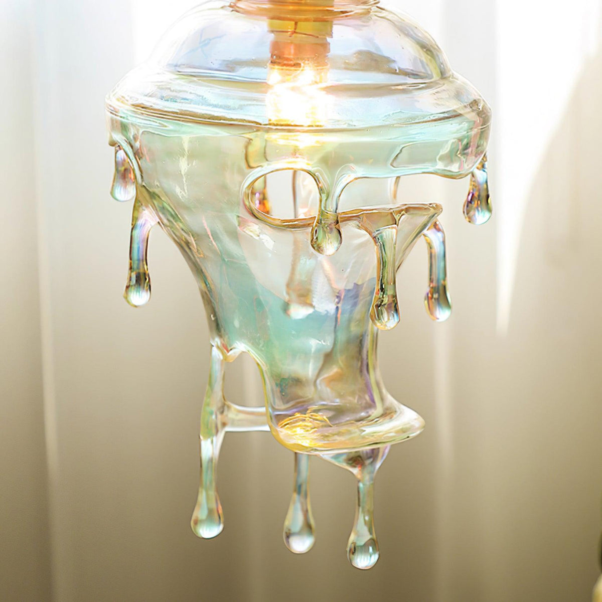 Ambient Glow Iridescent Pendant Lamp For Water Drop