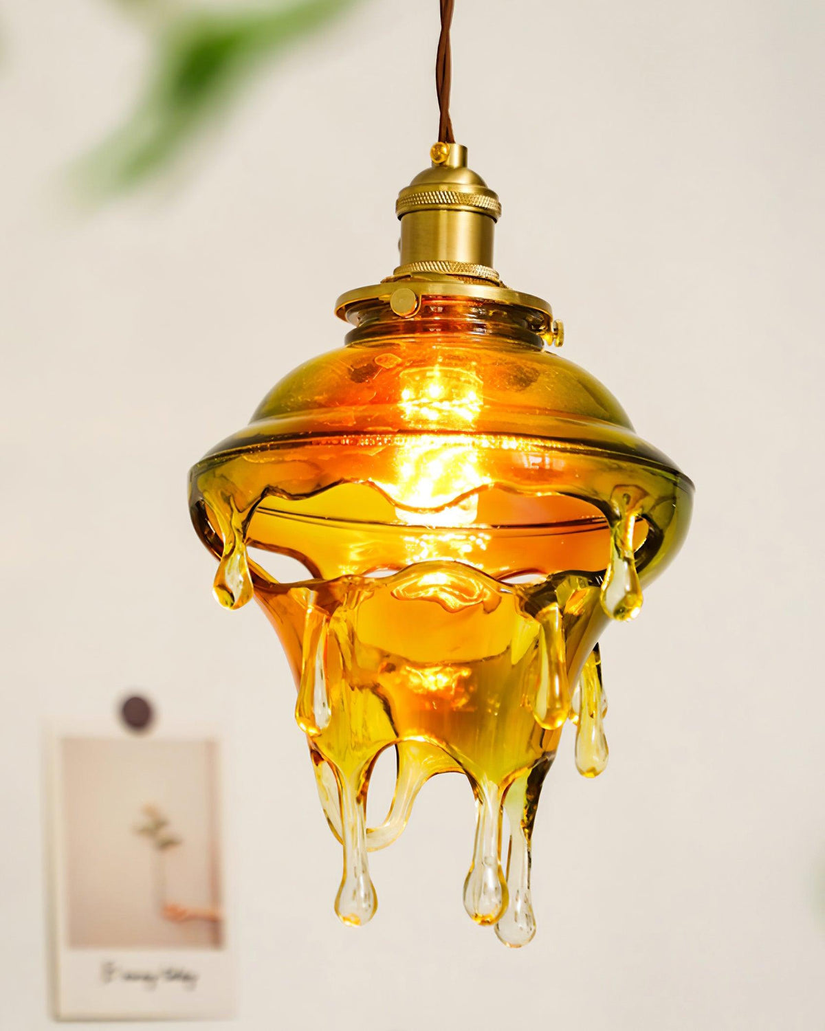 Ambient Glow Iridescent Pendant Lamp For Water Drop