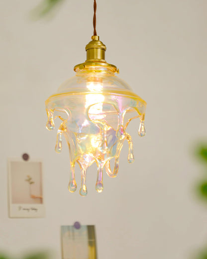 Ambient Glow Iridescent Pendant Lamp For Water Drop
