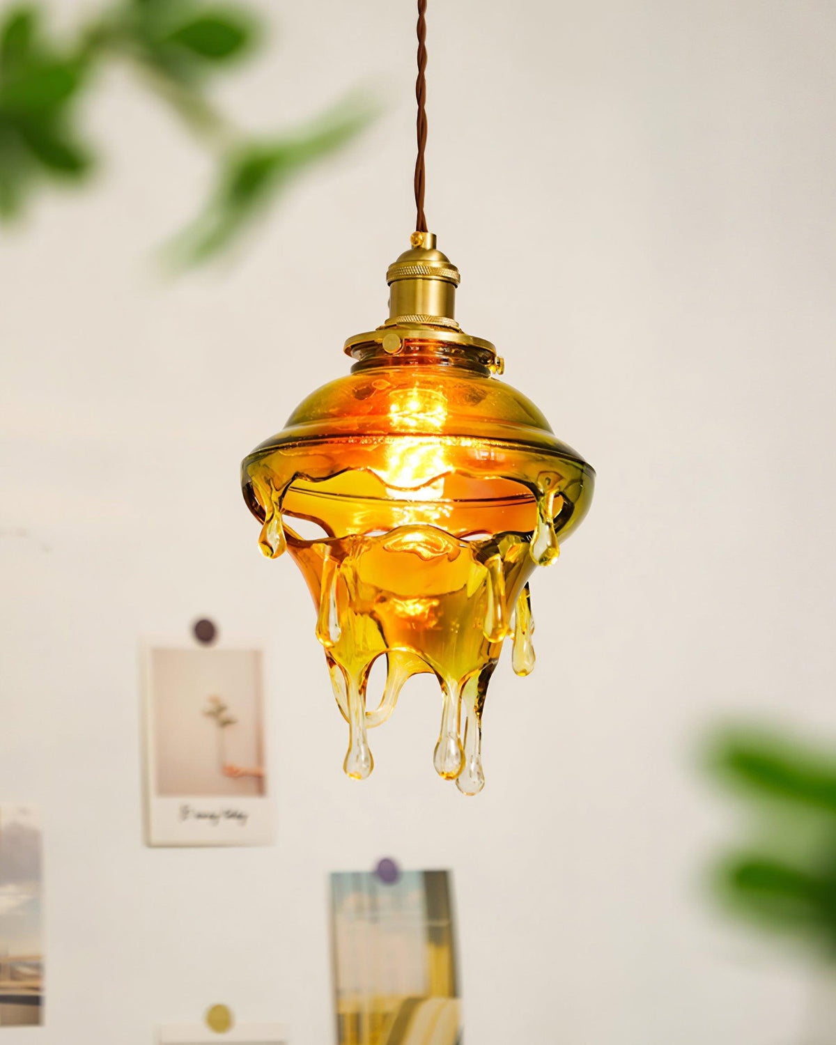 Ambient Glow Iridescent Pendant Lamp For Water Drop