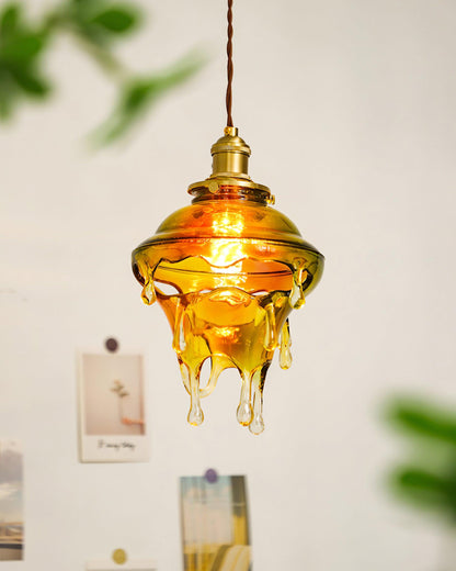 Ambient Glow Iridescent Pendant Lamp For Water Drop