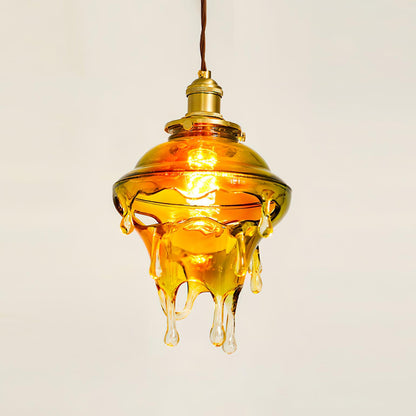 Ambient Glow Iridescent Pendant Lamp For Water Drop