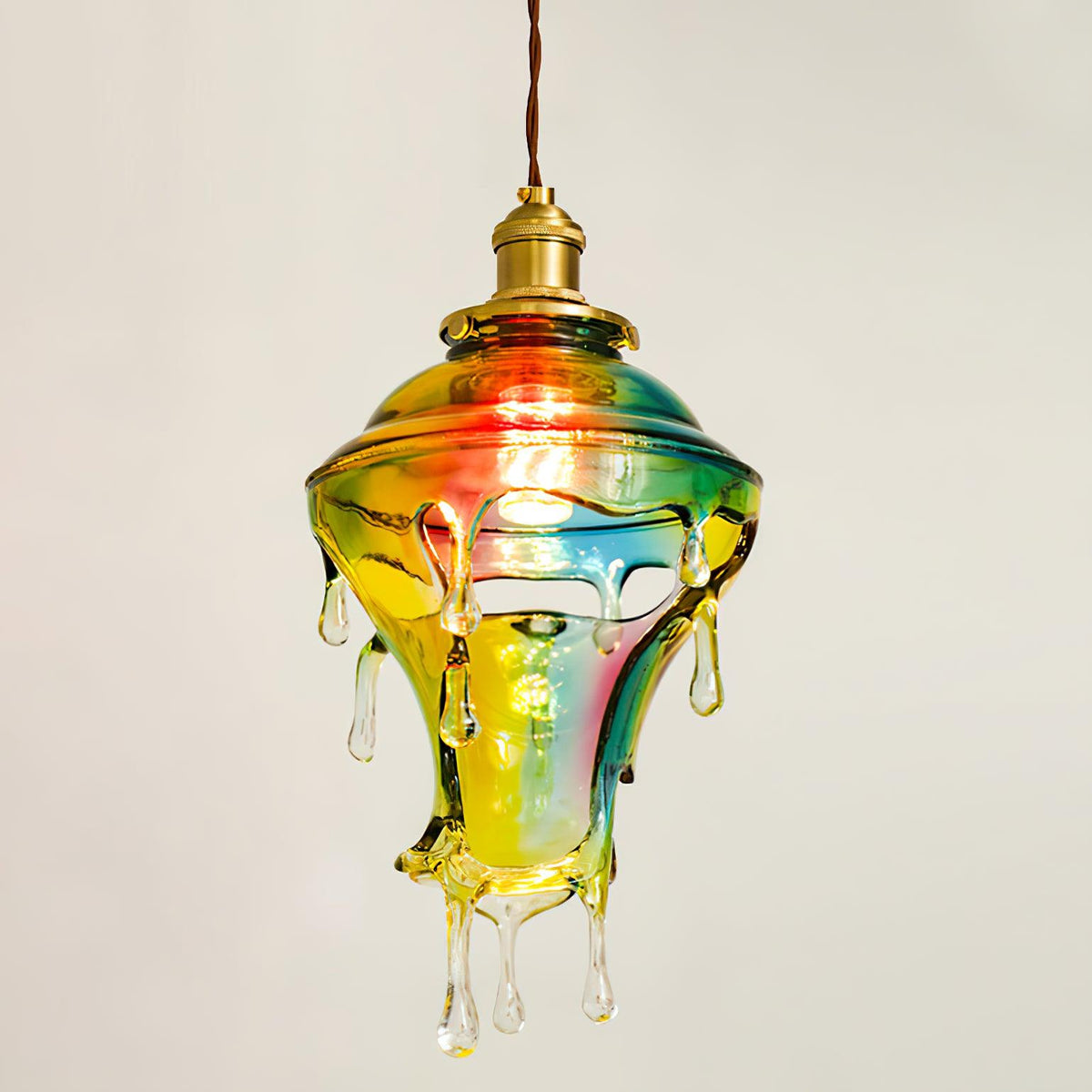 Ambient Glow Iridescent Pendant Lamp For Water Drop