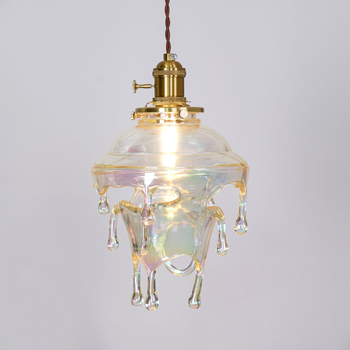Ambient Glow Iridescent Pendant Lamp For Water Drop