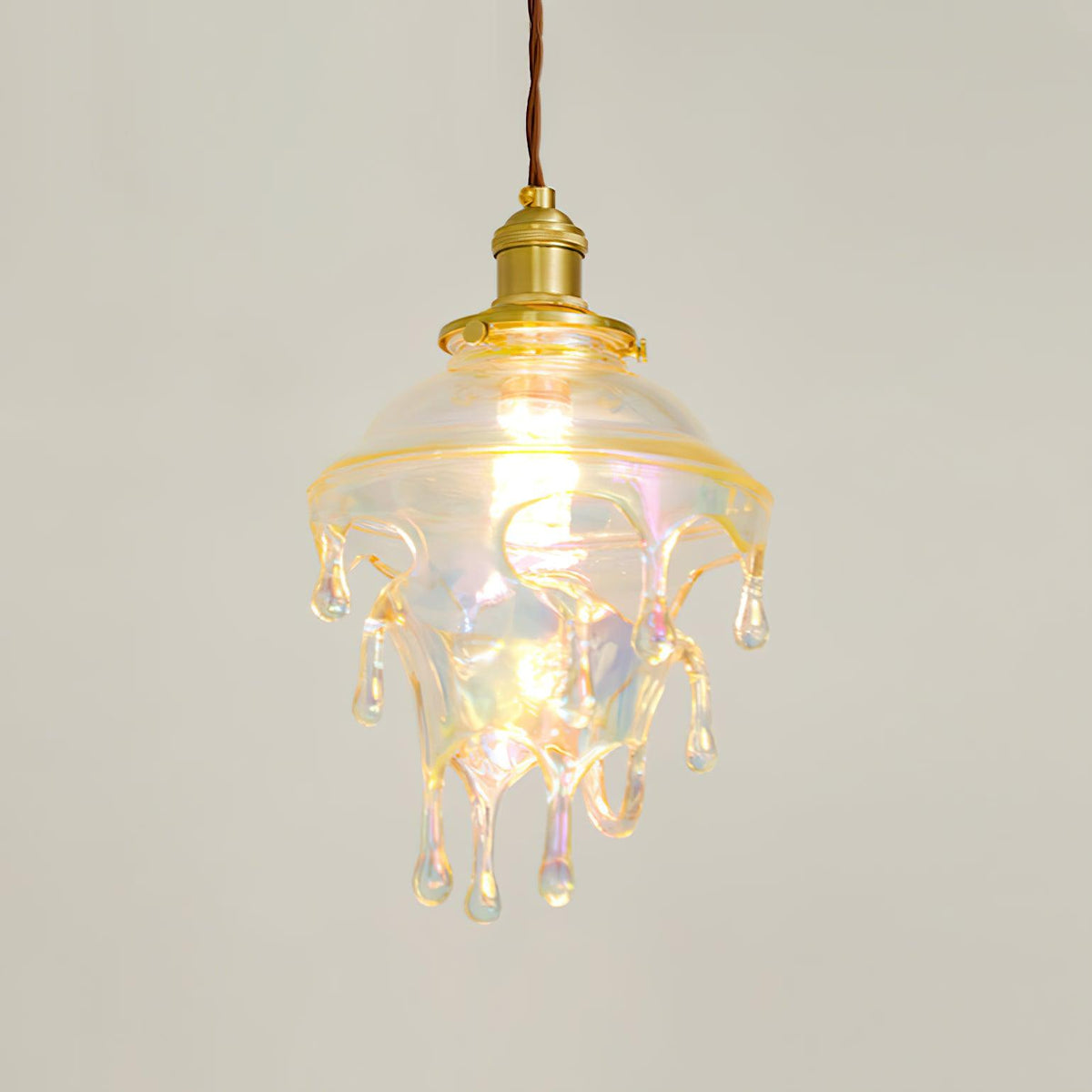 Ambient Glow Iridescent Pendant Lamp For Water Drop
