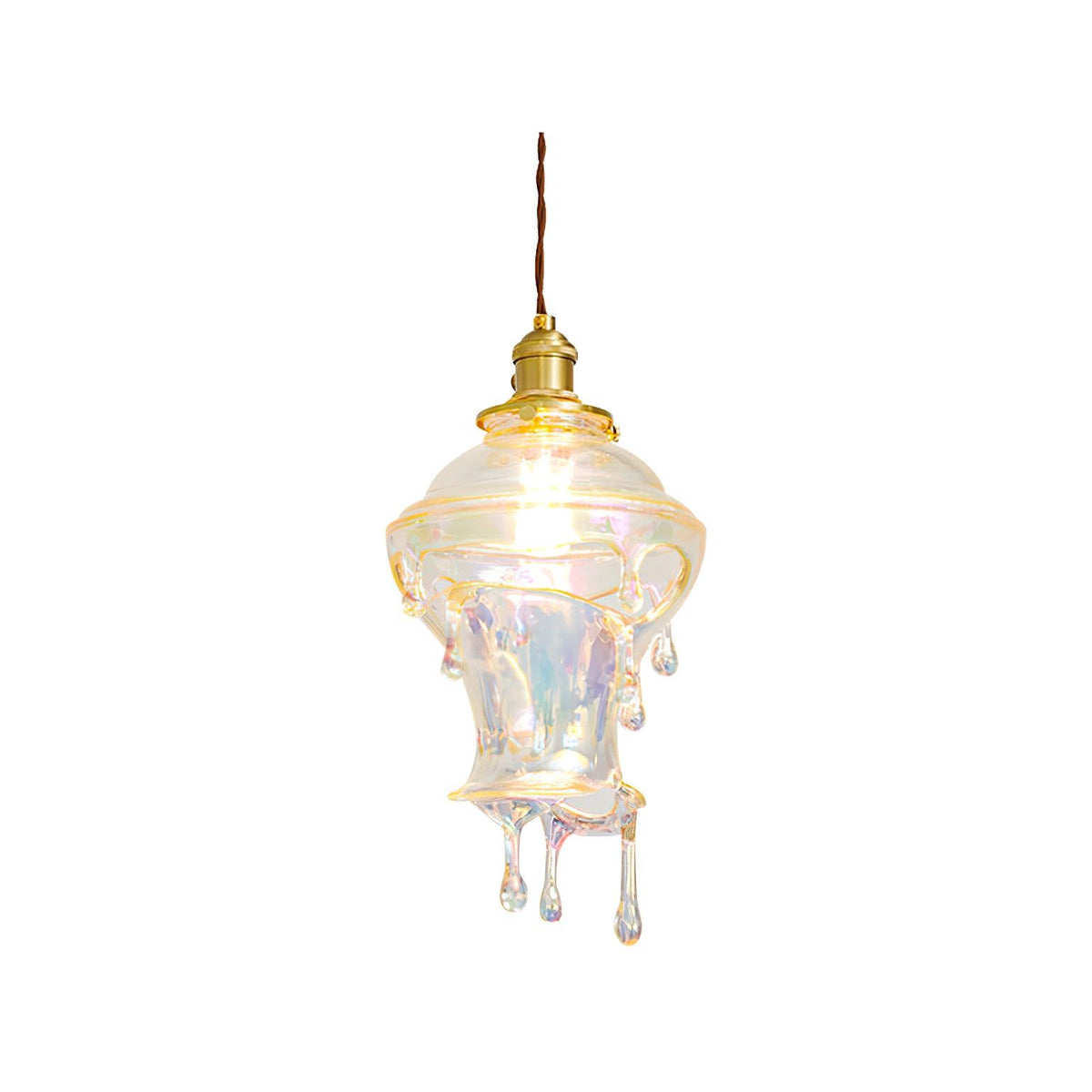 Ambient Glow Iridescent Pendant Lamp For Water Drop