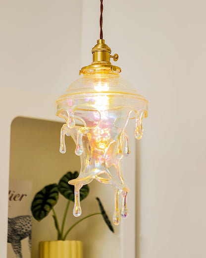 Ambient Glow Iridescent Pendant Lamp For Water Drop