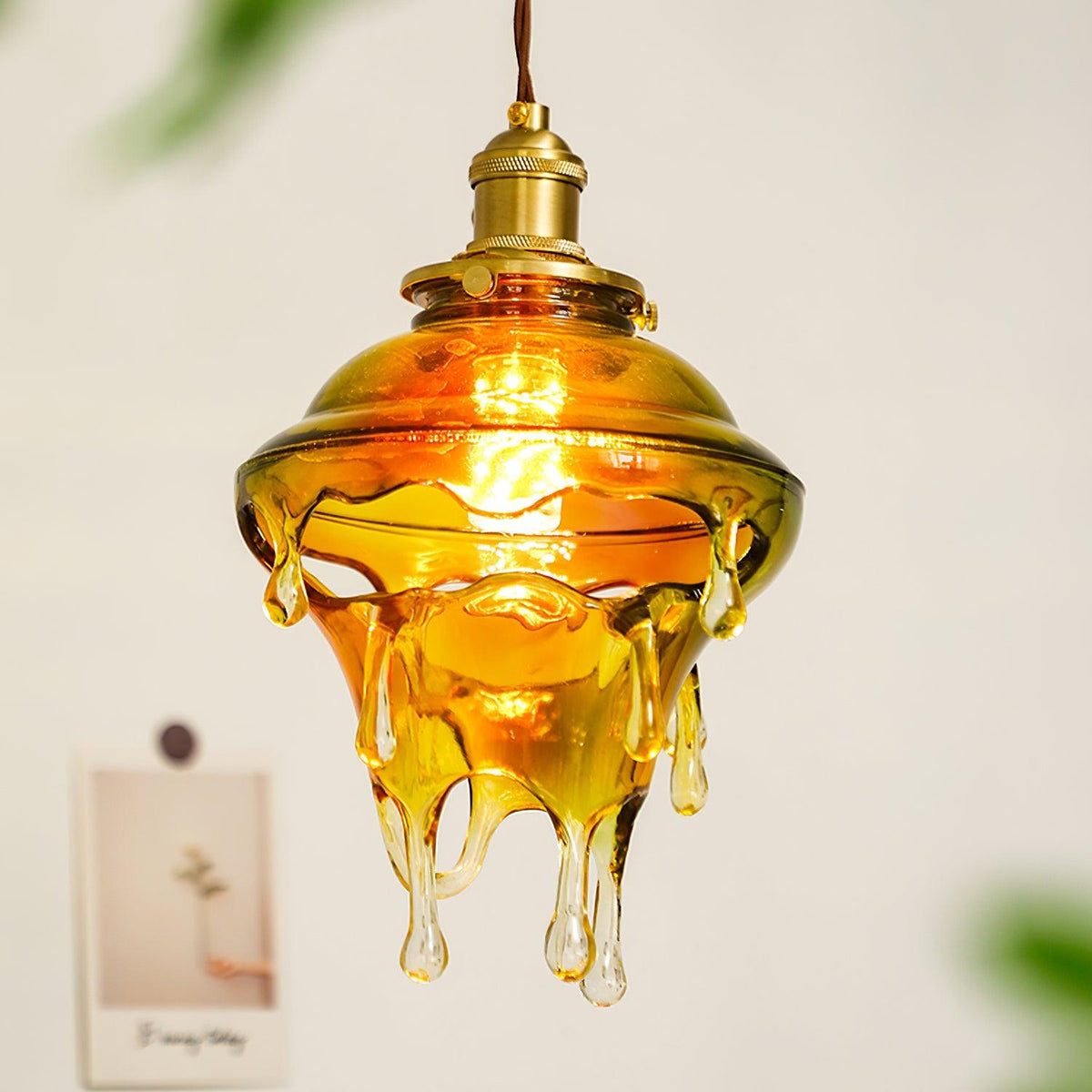 Ambient Glow Iridescent Pendant Lamp For Water Drop