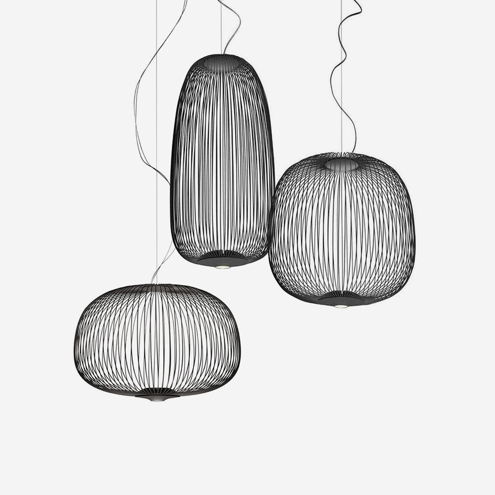 Pendant Light Cage Aero Spokes With Integrated LED