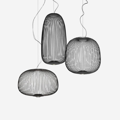 Pendant Light Cage Aero Spokes With Integrated LED