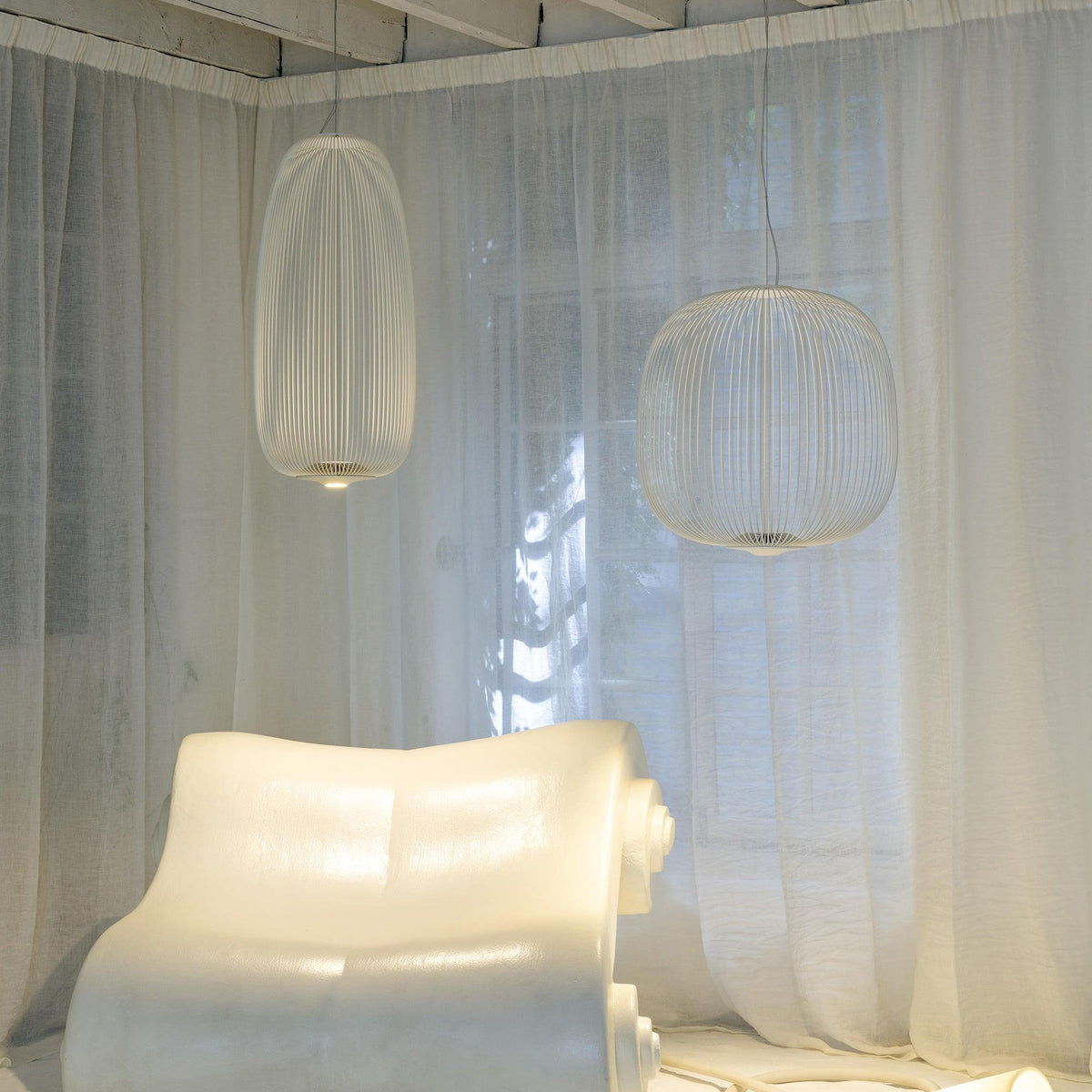 Pendant Light Cage Aero Spokes With Integrated LED
