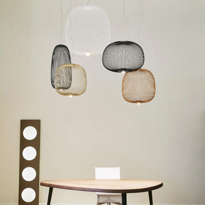 Pendant Light Cage Aero Spokes With Integrated LED