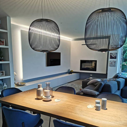 Pendant Light Cage Aero Spokes With Integrated LED